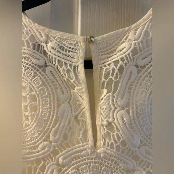 Banana Republic Ivory Circle Lace Sleeveless Top, Size Small - Picture 6 of 7
